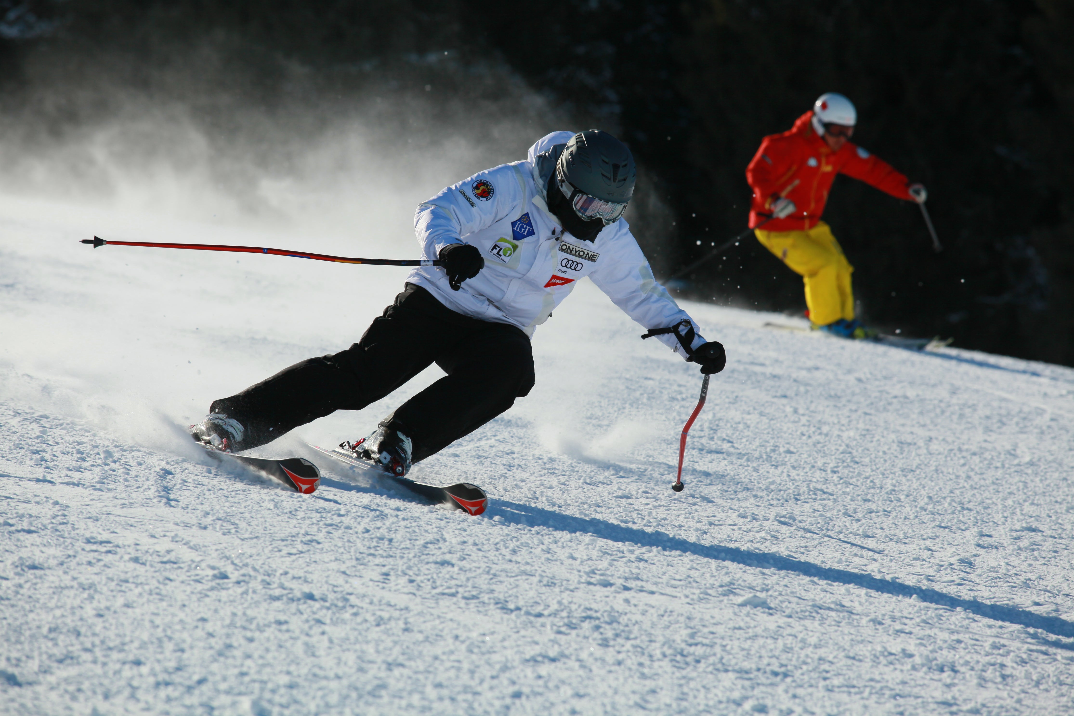 Students skiing